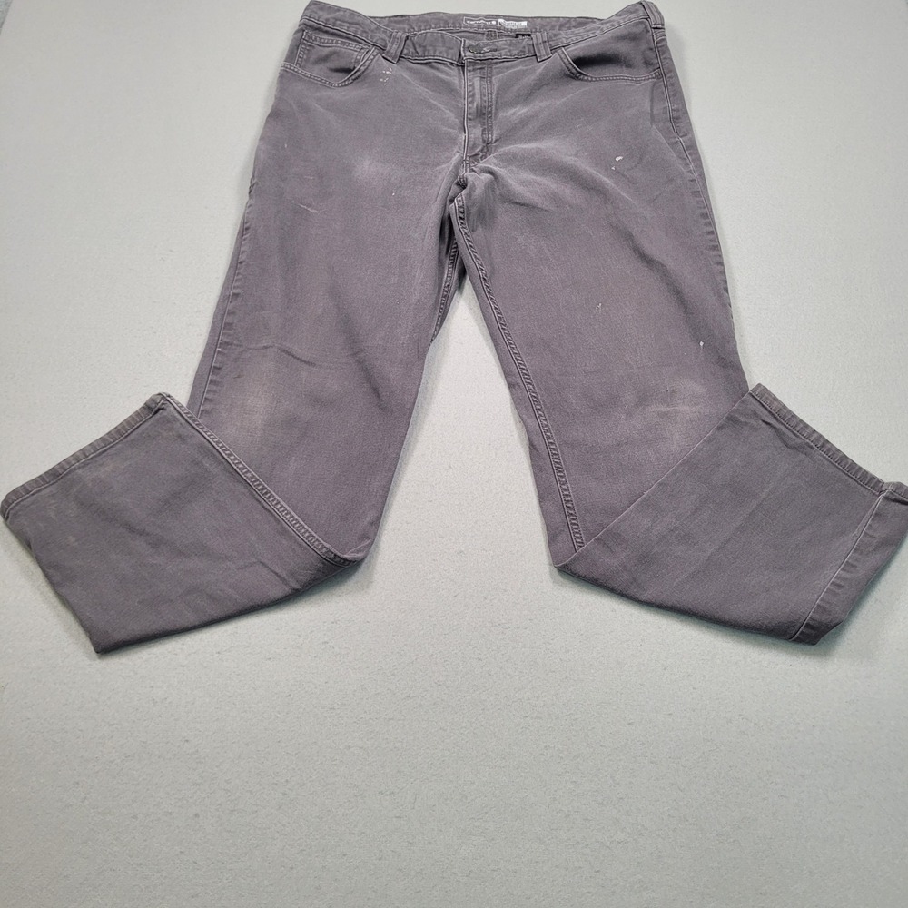 Carhartt Rugged Flex Relaxed Fit Canvas‎ 5-Pocket Work Pants Gray 38x34 BN2517-M